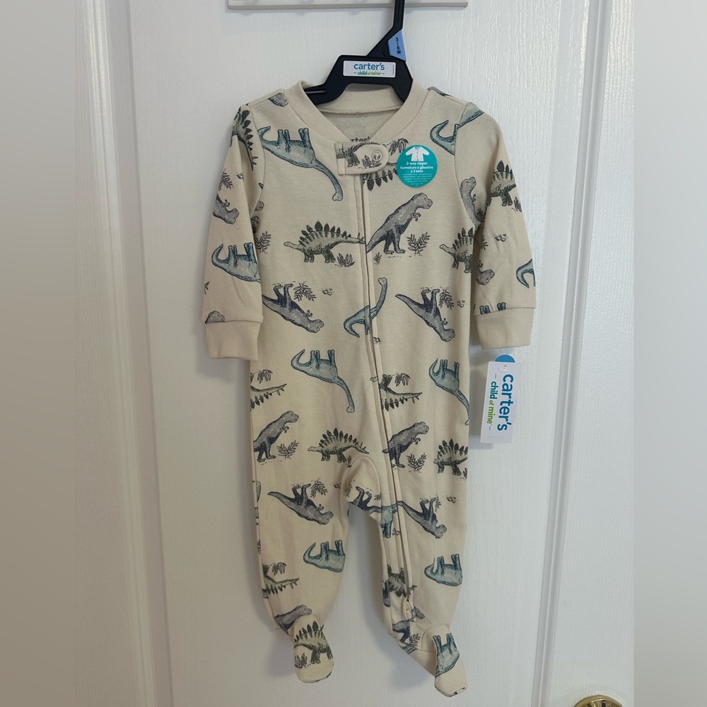 NWT Carter’s Child of Mine Dinosaur Sleeper – Size 3–6M